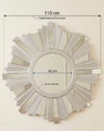 Luxury Handmade Sunburst Wall Mirror – Modern Decorative Statement Mirror (110 cm) - Image 4