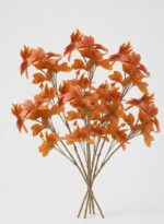 Artificial Plant Branches For Home and Office Decor Premium Plastic Autumn Orange - Image 4