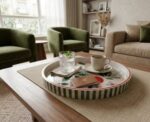 Hand-Made Round Wooden Pomegranate Serving Tray, 45 cm - Image 2