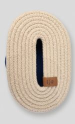 Storage Basket & Tissue Box Cover Set For Home Organizing & Styling, Handcrafted Jute, Beige & Navy Blue - Image 6