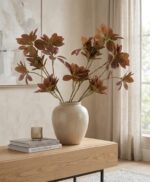 Artificial Plant Branches For Home and Office Decor Premium Plastic Autumn Green - Image 5