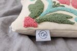Handmade Cushion For Home Decor, Fabric Boho Floral Pattern - 45x45 cm - Image 4