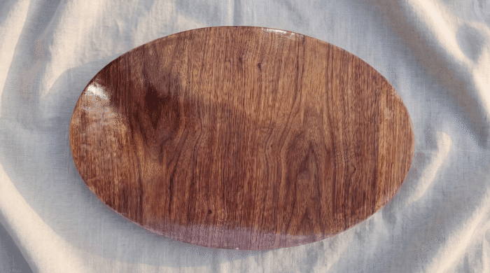 Handcrafted Oval Serving Tray with Mythical Bird Motifs, 55x35Cm, Multicolor - Image 4