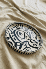 Handcrafted Round Serving Tray with Arabic Calligraphy, 45Cm - Image 2