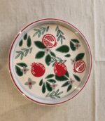 Hand-Painted Round Wooden Pomegranate Serving Tray, 45 cm - Image 2