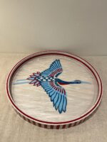 Handcrafted Blue Crane Decorative Serving Tray-45 CM - Image 2