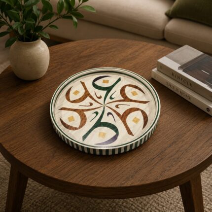 Handcrafted Arabesque Ceramic Serving Tray