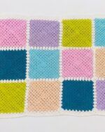 Handcrafted  Colorful Cozy Squares Crochet Throw - Image 3