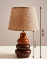 Two-Tone handcrafted wooden table lamp - Image 3