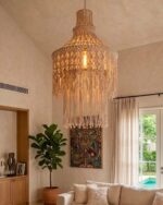 Woven Lumina Bohemian Macrame Chandelier - Image 2