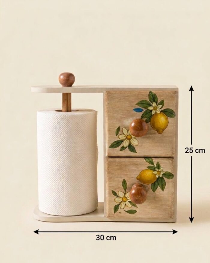 Lemon Blossom Rustic Countertop Organizer& Tea Station - Image 3