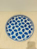 Handcrafted Blue Floral Mosaic Serving Tray-45 CM - Image 3