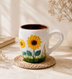 Handmade Sunflower  Mug – Hand-Painted Coffee & Tea Cup - Image 2