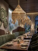 Handmade Macramé Hanging Pendant Lamp Shade – Boho Chic Ceiling Light Décor (50 x 75 cm) - Image 4