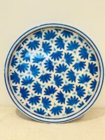 Handcrafted Blue Floral Mosaic Serving Tray-45 CM - Image 2