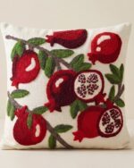 Crimson Pomegranate Tufted cushion - Image 2