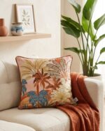 Sunset Palms Velvet printed cushion - Image 2