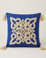 Casablanca Tufted Medallion Cushion with Tassels - Image 3