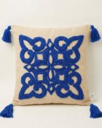 Casablanca Tufted Medallion Cushion with Tassels - Image 4