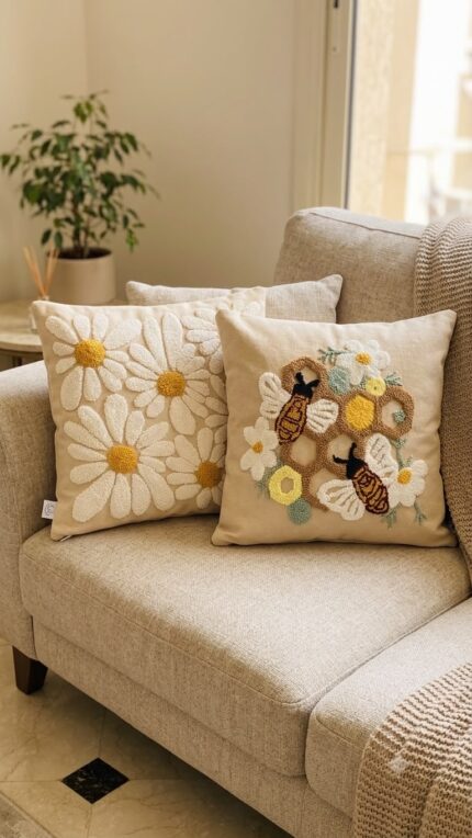 Bloom & Bee Tufted Cushion Collection