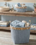 Azur Coastal Handmade Wicker Set Organizers ( set of 2)