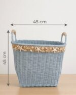 Azur Coastal Handmade Wicker Set Organizers ( set of 2) - Image 3