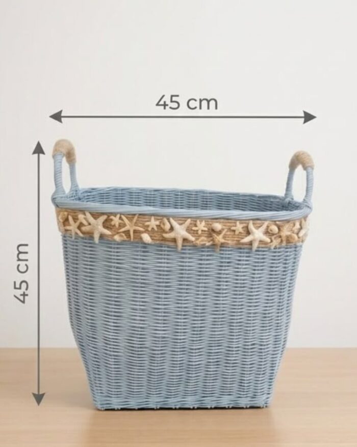 Azur Coastal Handmade Wicker Set Organizers ( set of 2) - Image 3