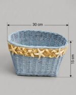 Azur Coastal Handmade Wicker Set Organizers ( set of 2) - Image 4