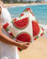 Embroidered Watermelon Cushion - Image 2