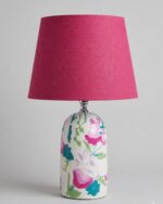 The Magenta Petal Hand-Painted Table Lamp - Image 2