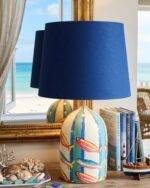 Hand Painted Coastal Catch Table Lamp - Image 3