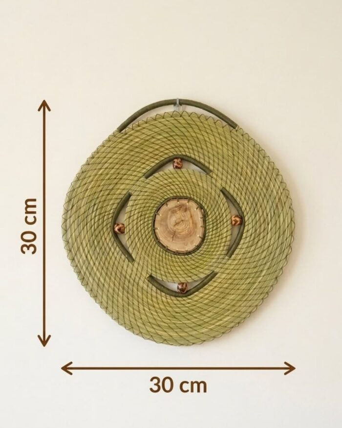 Verdant Rings and Coiled Artisan Wall Tapestry (set of 4) - Image 7