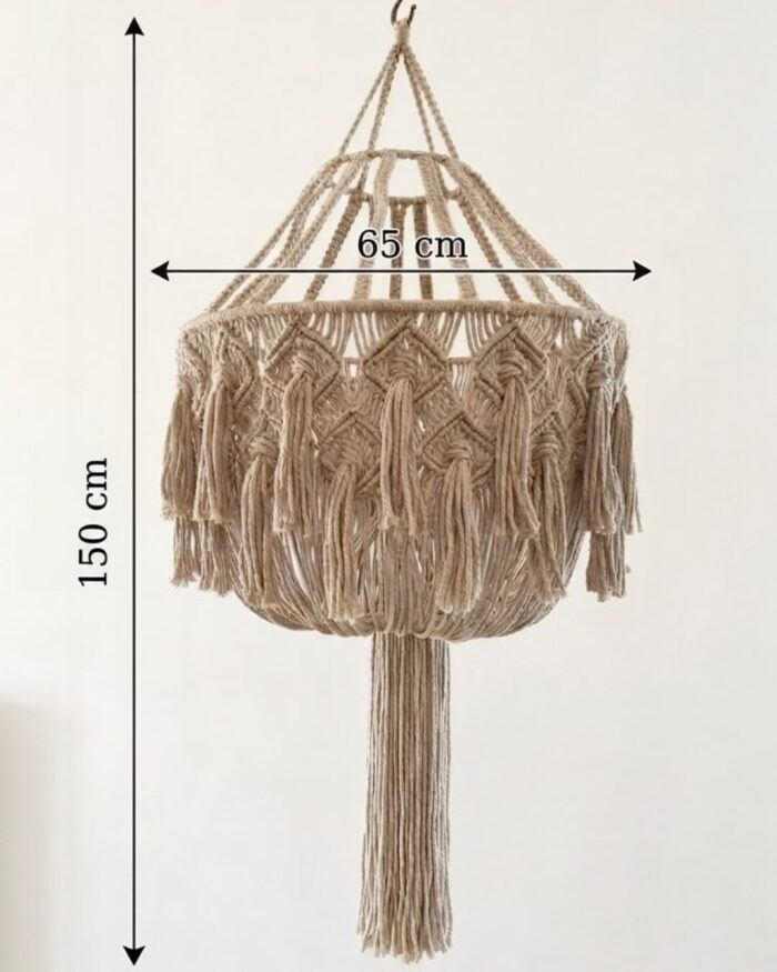 The Tulum Macrame Pendant  for Tropical and Coastal Vibe - Image 2