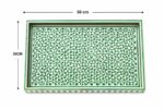 Green Geometric Mother of Pearl Rectangular Serving Tray - Image 2