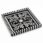 Black Elegance Mother of Pearl Decorative Tray – 33 cm - Image 3