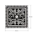 Black Elegance Mother of Pearl Decorative Tray – 33 cm - Image 4