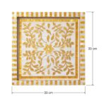 Golden Botanica Mother of Pearl Wooden Tray – 33 cm - Image 4