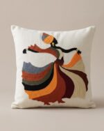 Vibrant African girl Embroidered Cushion