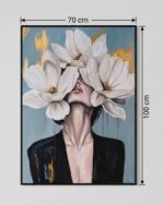Hand-Painted Ethereal Bloom Framed Canvas Wall Art - Image 2