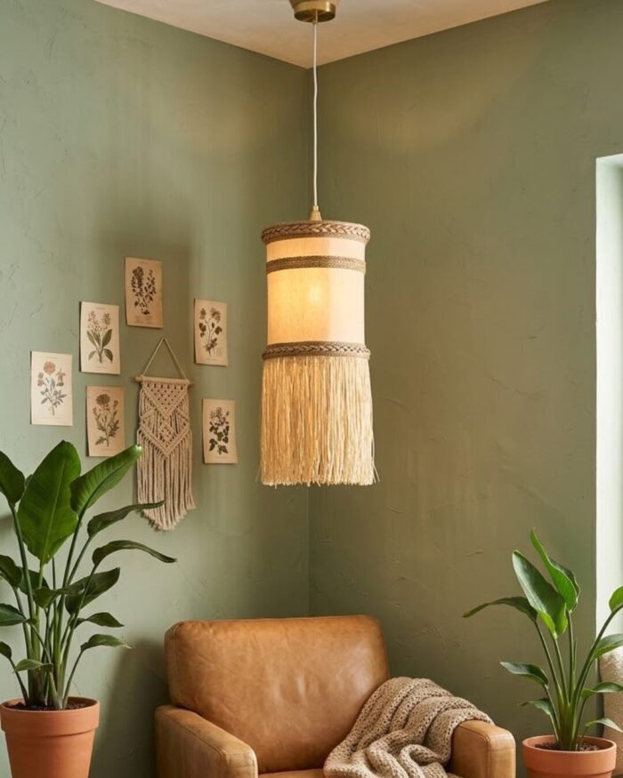 Cylindrical Satin Pendant Light with Adjustable Drop - Image 3