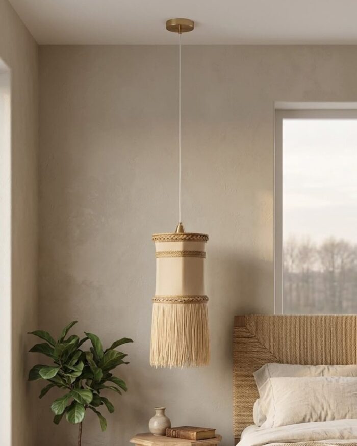 Cylindrical Satin Pendant Light with Adjustable Drop - Image 5