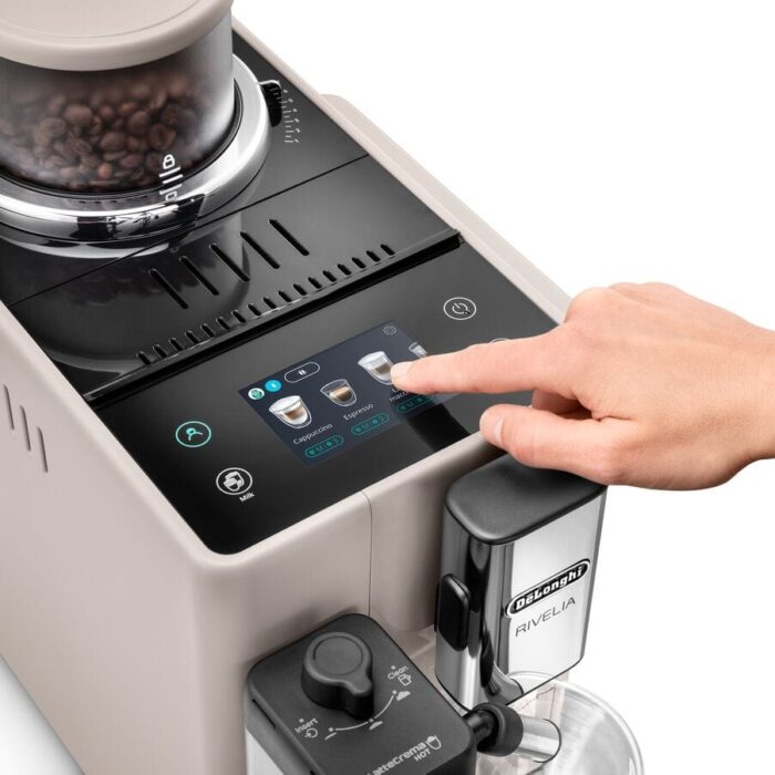 De'Longhi Rivelia Fully Automatic Espresso Machine, Sand Beige - Image 8
