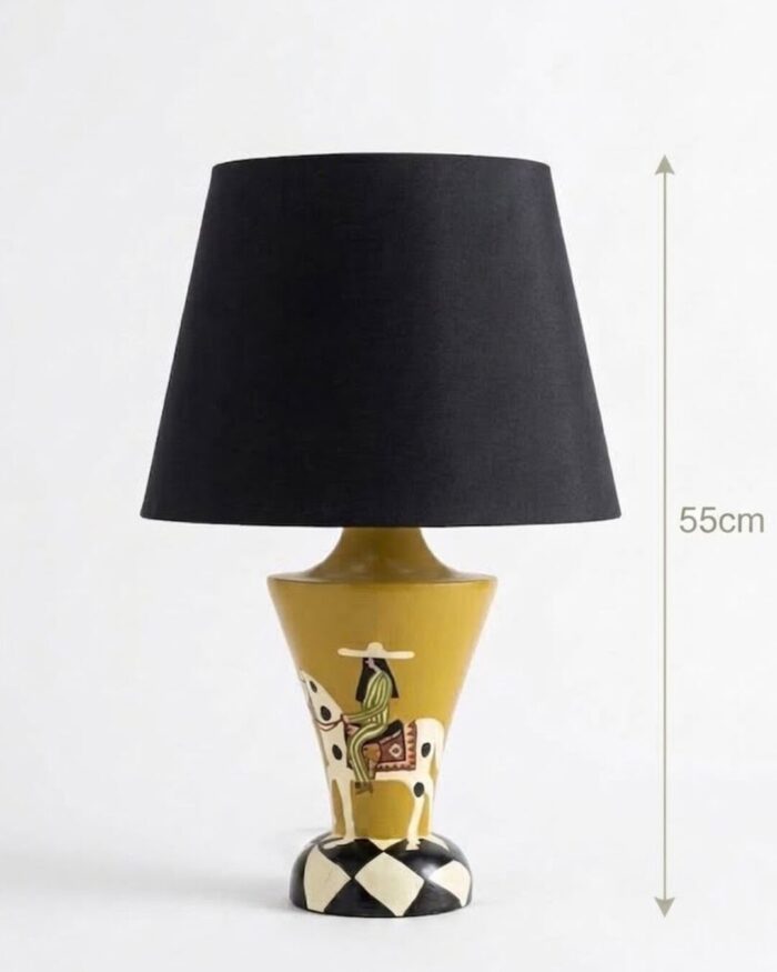 The Caballero Hand-Painted Wooden Table Lamp - Image 3