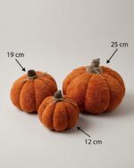 Rustic Harvest Boucle Pumpkins ( set of 3) - Image 2
