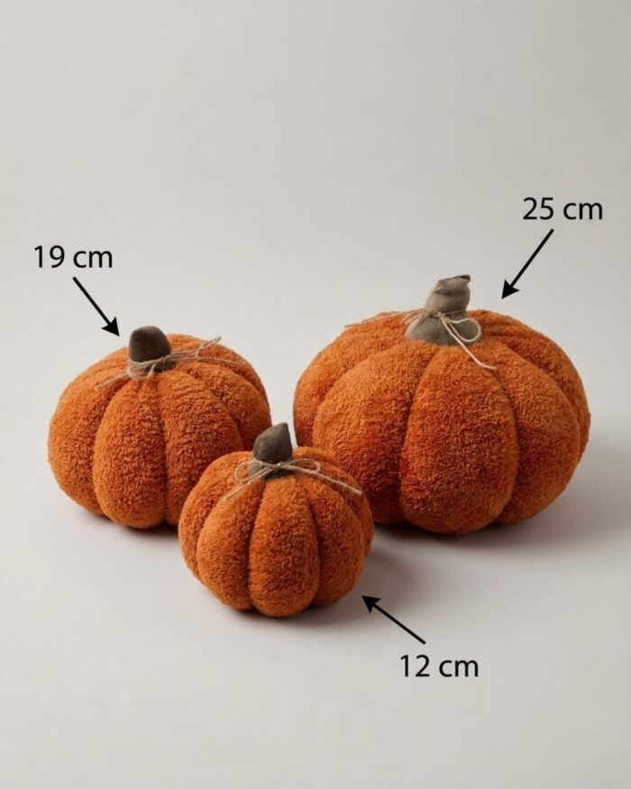 Rustic Harvest Boucle Pumpkins ( set of 3) - Image 2