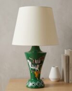 The Heritage Rider Hand Painted Wooden Table Lamp