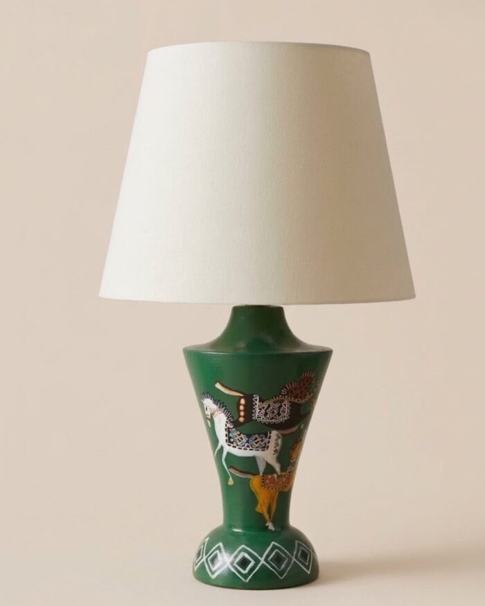 The Heritage Rider Hand Painted Wooden Table Lamp - Image 2