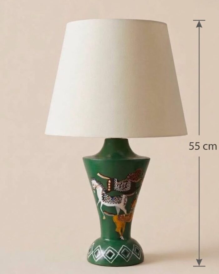 The Heritage Rider Hand Painted Wooden Table Lamp - Image 3
