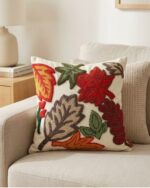 The Autumnal Forest  Embroidery Leaf cushion - Image 2