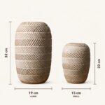 Woven decorative vases dimensions: large 32 x 19 cm, small 22 x 15 cm